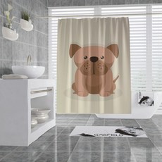 동물샤워커튼