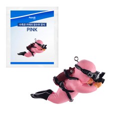 아쿠아비 수족관 카메라 잠수부 장식 핑크, 1개