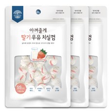 굿데이 아껴줄게 강아지 치실껌 SS 7p, 딸기 우유, 42g, 3개