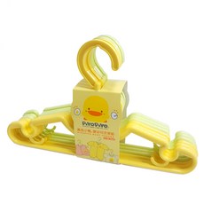PiYOPiYO 黃色小鴨 抗菌衣架 Set, 6入裝 嬰幼兒專用, 6入