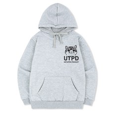 언탭트 남성용 S~3XL 빅사이즈 큐티냐옹 기모 후드티셔츠