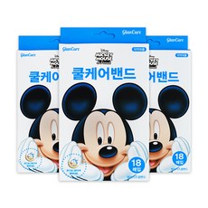 glancure 미키마우스 쿨케어밴드 18p, 18개입, 3개