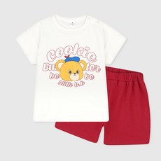 MilkBaby 유아용 레터링 베어 상하의 세트