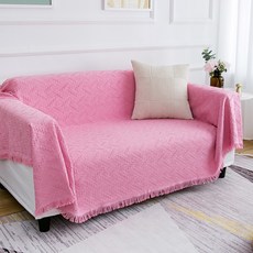  에이홉 심플 스타일 라인 소파 커버, 핑크 T 격자 