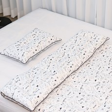 아띠블랑 순면 아기베개 + 이불 세트, 디노월드