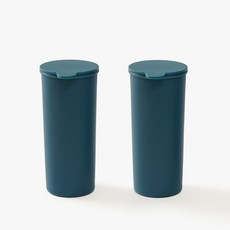 圓筒型矽膠製冰盒, 2個, 藍色