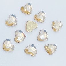 메이브라운 네일스톤 대용량 하트 8 x 8 mm, 골드, 50개