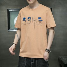 남성용 알럽홈 라운드 패션 반팔티