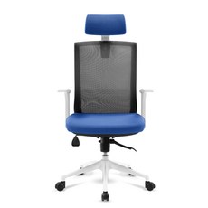 체어포커스 컴즈 화이트바디 메쉬 의자 CT800WH, 블랙(등판) + 블루(머리 + 방석)