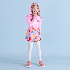 아이러브제이 여아용 저스트피치 래쉬가드 상의 + 하의 + 모자 세트 이러브제이 여아용 저스트피치 래쉬가드 상의 + 하의 + 모자 세트