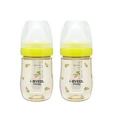 아이별프렌즈 아기 캐럿 PPSU 젖병 180ml 트윈팩, 노꼭지, 그린, 2개 - 헤겐젖병