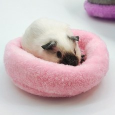 DING DONG PET 小動物窩深睡圓形墊子, 1個, 粉色