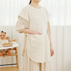 EmonG 媽媽圍兜圍裙 花朵 粉色, 1個