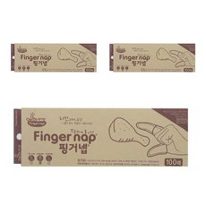 Finger nap 迷你不沾手手指手套 3個裝, 100入, 3盒