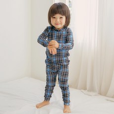 배냇베이비 아동용 타탄 체크 실내복