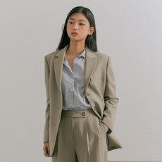 미쏘 여성용 테일러드 오버핏 싱글 자켓