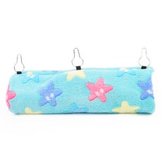 요런개 파스텔 소프트 소동물 터널 해먹 ONE SIZE, 블루스타, 1개