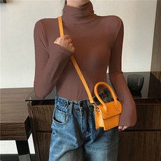 가을 겨울 임산부를 위한 하이넥 긴팔 티셔츠