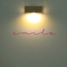1AM 갤러리벽등, Smile(스티커), 분홍(컬러칩)