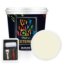 WEMIXTONE 외부용 EXTERIOR 페인트 3L + 붓 + 로울러 + 트레이 세트, WMT0165P01(페인트)