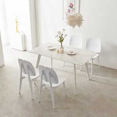 소담갤러리 리코 세라믹 식탁 1200 방문설치, 화이트마블, 4인용