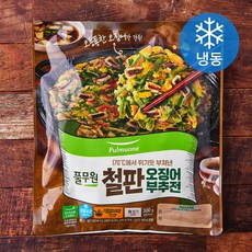 풀무원 철판 오징어부추전 (냉동), 300g, 1개 - 뽀로로땡