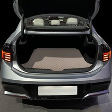 GMZ MOTORS 車用3D絎縫皮革後車箱墊, 現代索納塔 The Edge 2023~(汽油), 棉米色