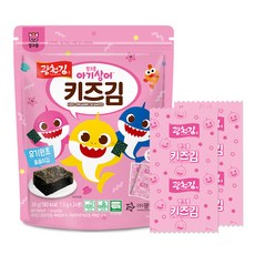 광천김 자연나라 오가닉 핑크퐁 줄줄이 키즈김 24p, 36g, 1개 - 가공이유식