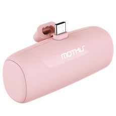 모디스 일체형 미니 보조배터리 5000mAh C타입, MOTHIS-M5000CP, 핑크