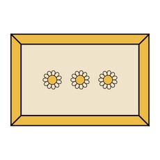홈다움 빨아쓰는 말랑이 규조토 5겹 흡수강화 발매트 라인 40 x 60 cm, 해바라기 옐로우 + 베이지