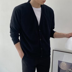 男款純色V領開襟衫 O2019