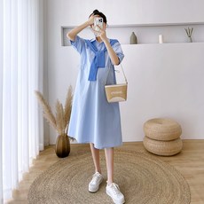 마켓A 피크닉 반팔 셔츠 임부 원피스