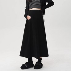 언헤브 A라인 임부 롱 스커트