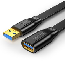 삼지 칼국수형 USB3.0 고속 연장케이블, 1개, 1m