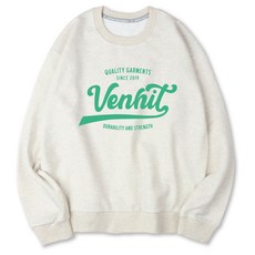 VENHIT 校園風Logo印花寬鬆棉質長袖上衣