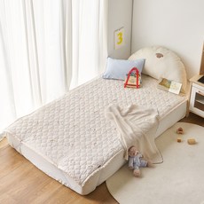 PRIELLE Eddie孩童棉質防水墊, Beige, 1入