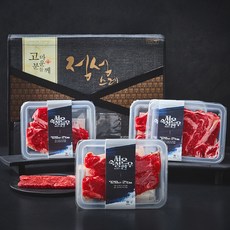 저온숙성한우 1+등급 등심 200g x 2개 + 채끝 200g x 2개 선물세트 (냉장), 1세트