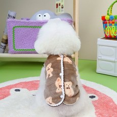 Coco studio 狗狗 Alubebe 褶邊睡眠背心, 1個, 棕色