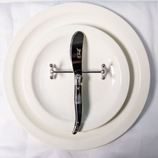 라귀올 장네론 버터 나이프 15.5cm, 마블블랙, 1개