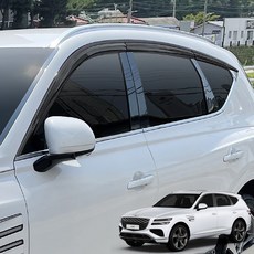 차량용 빗물받이 프리미엄 썬바이저, 프리미엄 블랙, 제네시스 GV80