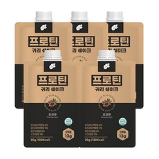 논앤밭위드 프로틴 귀리쉐이크 초코맛, 30g, 5개