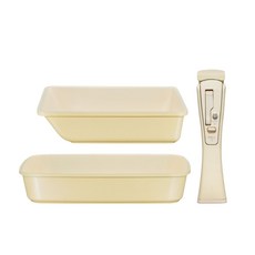 로이첸 인덕션 비스포크 팬 세트 3개, 치즈옐로우, 계란말이팬 15cm + 직사각팬 29cm + 멀티 핸들, 1세트
