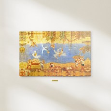 WE ART 東洋畫民畫風水畫李重燮西歸浦幻想, 畫布藝術（無框架）