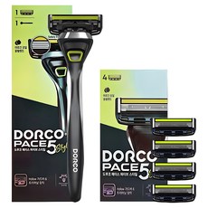 DORCO PACE 5 Style 基本入門刮鬍刀組, 1組, 刮鬍刀+刮鬍刀片 5入