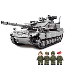 프랜드 테크닉 밀리터리 탱크 레오파르트 2A7플러스 레고호환블럭 0104, 혼합색상
