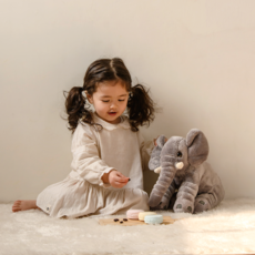 블랑가또 코끼리 애착인형, 그레이, 1개 그레이, 1개