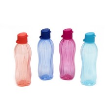 타파웨어 에코 물통 주니어 플립캡 500ml x 4종 세트, 오렌지, 네이비, 핑크, 민트