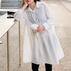 청순한 빅 와이셔츠 임산부 원피스