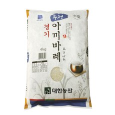 대한농산 경기 추청 아끼바레 백미, 4kg, 1개
