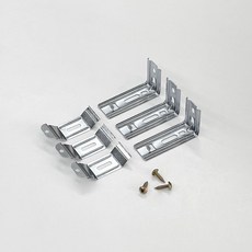 The One Home Deco木質百葉窗安裝配件L型支架 6.8*3.7*2.7cm+固定扣 6.3*2.5cm+木頭片 19mm組, 金屬, 3組